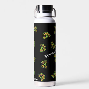 Personalisierte mehrfarbige Regenbögen Trinkflasche