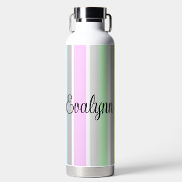 Personalisierte mehrfarbige Streifen Trinkflasche