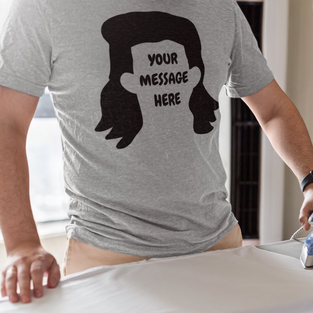 Personalisierte Meldung Funny Mullet Graphic Tri-Blend Shirt (Von Creator hochgeladen)