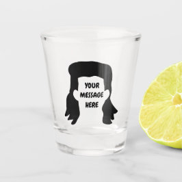Personalisierte Meldung Funny Mullet Illustration Schnapsglas