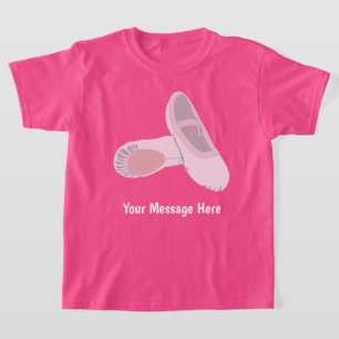 Personalisierte Meldung "Pink Ballet Shoes" T-Shirt