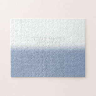 Personalisierte Meldung "Solid Blue and White Secr Puzzle
