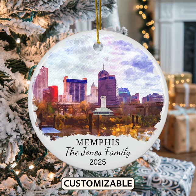 Personalisierte Memphis Ornament, Tennessee Staat Keramik Ornament (Von Creator hochgeladen)