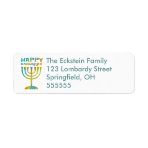 Personalisierte Menorah glückliche Chanukka