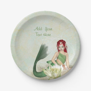 Personalisierte Mermaid Birthday Party Paper Telle Pappteller