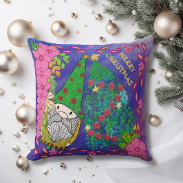 PERSONALISIERTE MERRY CHRISTMAS MIT GNOME XMAS TRE KISSEN