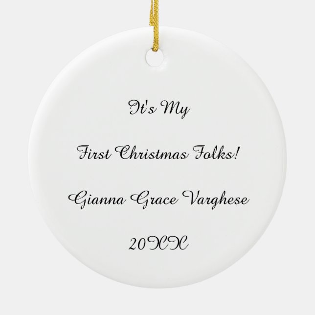Personalisierte Merry Woofmas Ornament (Hinten)