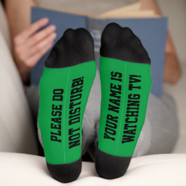 PERSONALISIERTE Message Socks grün Socken