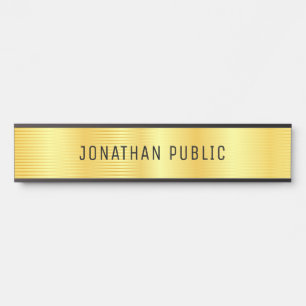 Personalisierte Metallic Look Imitate Gold Elegant Türschild
