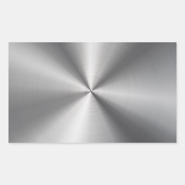 Personalisierte metallische Radialtextur Rechteckiger Aufkleber (Vorderseite)