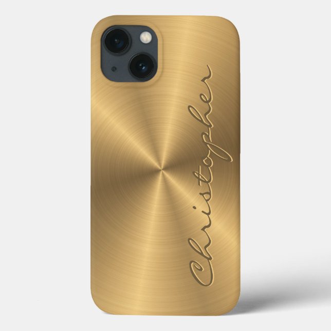 Personalisierte Metallradialtextur Case-Mate iPhone Hülle (Rückseite)