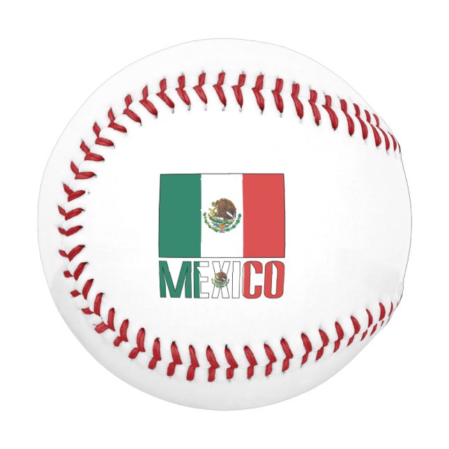 Personalisierte Mexiko-Flagge Baseball (Vorderseite Links)