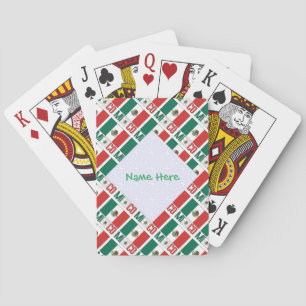 Personalisierte Mexiko-Flagge gekachelt Spielkarten