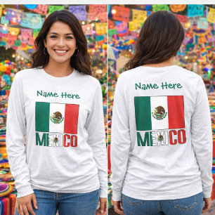 Personalisierte Mexiko-Flagge T-Shirt