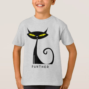 Personalisierte Mid Century Modern Atomic Schwarze T-Shirt