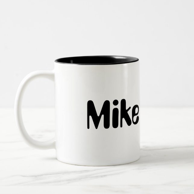 Personalisierte Mike Zweifarbige Tasse (Links)