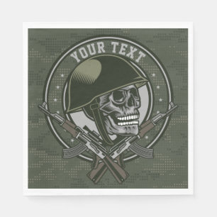 Personalisierte militärische Camouflage Soldat Sch Serviette