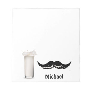 Personalisierte Milk Mustache Notizblock