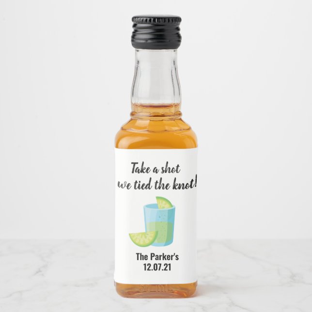 Personalisierte Mini-Gefälligungstags Alkoholflaschenetikett (Vorderseite)