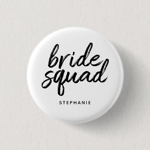 Personalisierte Minimal Bride Squad Button
