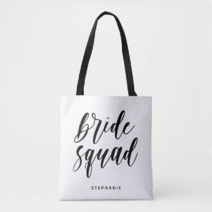 Personalisierte Minimal Bride Squad Tote Bag