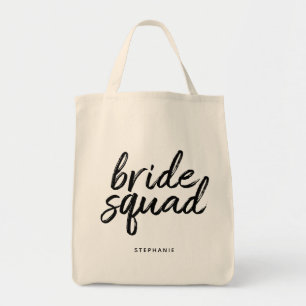 Personalisierte Minimal Bride Squad Tote Bag Tragetasche