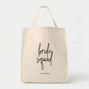 Personalisierte Minimal Bride Squad Tote Bag Tragetasche