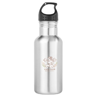 Personalisierte Minimal-Line-Art-Wasserflasche Edelstahlflasche
