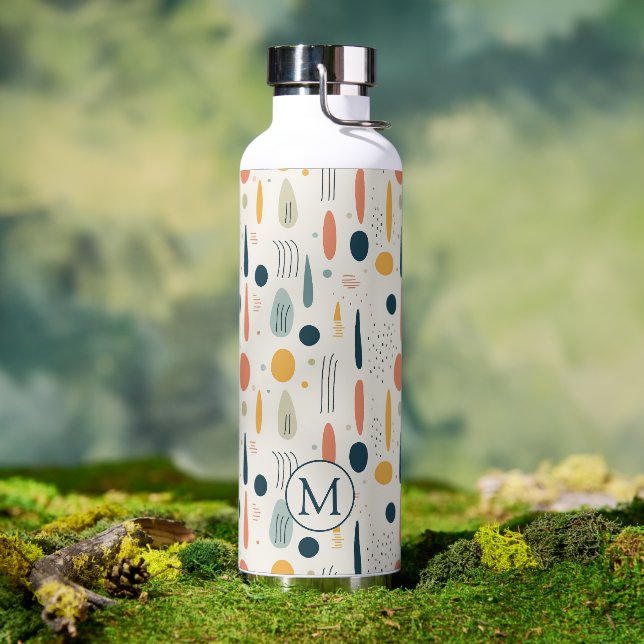 Personalisierte Minimale Abstrakte Boho Pastellfar Trinkflasche (Außenbereich)