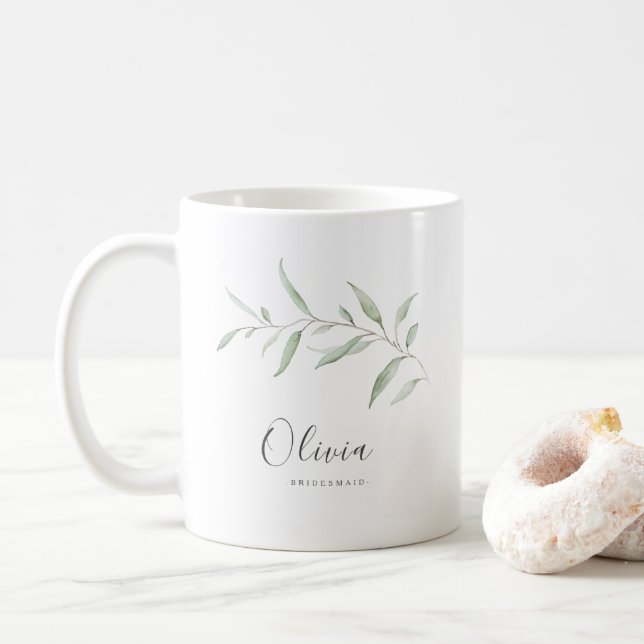 Personalisierte minimale Grünbrauerei Kaffeetasse (Mit Donut)