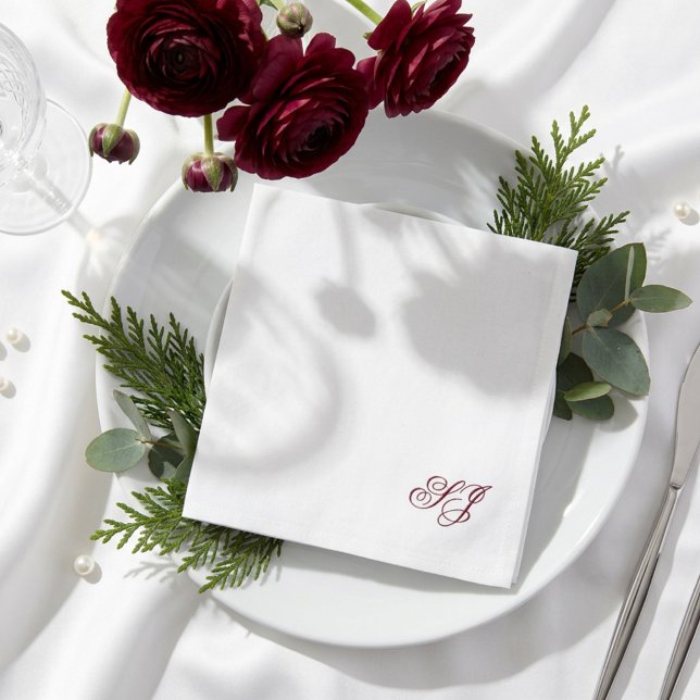 Personalisierte Minimale Paare Monogramm Hochzeit Serviette (Von Creator hochgeladen)