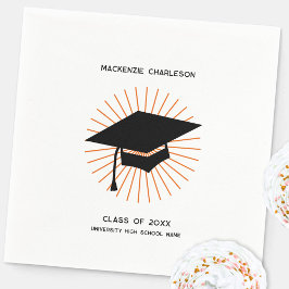 Personalisierte minimalistische Abschluss-Cap-Part Serviette