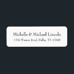 Personalisierte Minimalistische B- und W-Adressenm<br><div class="desc">Personalisierte Minimalistische B- und W-Adressenmarken</div>