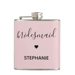 Personalisierte Minimalistische Bridesmaid kundens Flachmann