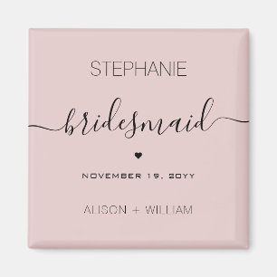 Personalisierte Minimalistische Bridesmaid kundens Magnet