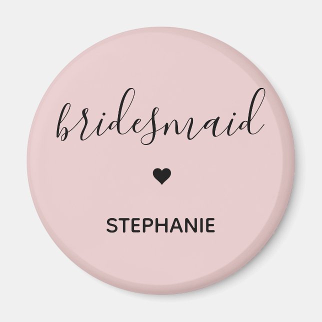 Personalisierte Minimalistische Bridesmaid kundens Magnet (Vorne)