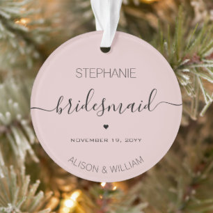 Personalisierte Minimalistische Bridesmaid kundens Ornament