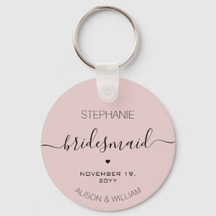 Personalisierte Minimalistische Bridesmaid kundens Schlüsselanhänger