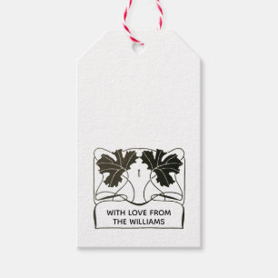 Personalisierte Minimalistische Einfache Florale S Geschenkanhänger