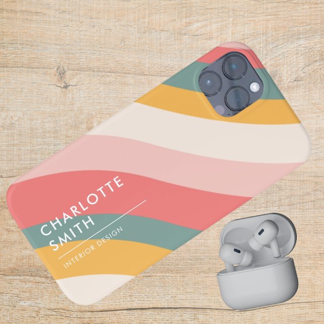 Personalisierte Minimalistische Farbwelle Case-Mate iPhone Hülle (Von Creator hochgeladen)