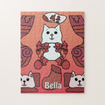 Personalisierte Minimalistische Ferienkatzen in St