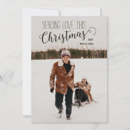 Personalisierte Minimalistische Frohe Weihnachtska Feiertagskarte