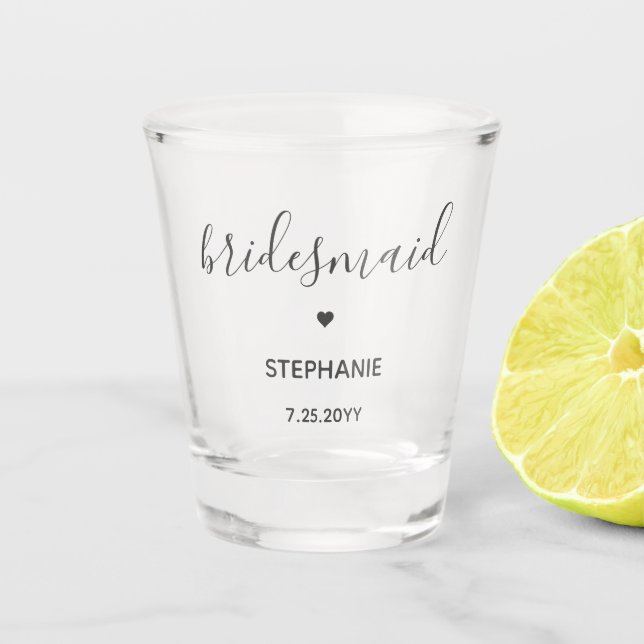 Personalisierte Minimalistische Geschenke von Brid Schnapsglas (Vorderseite)