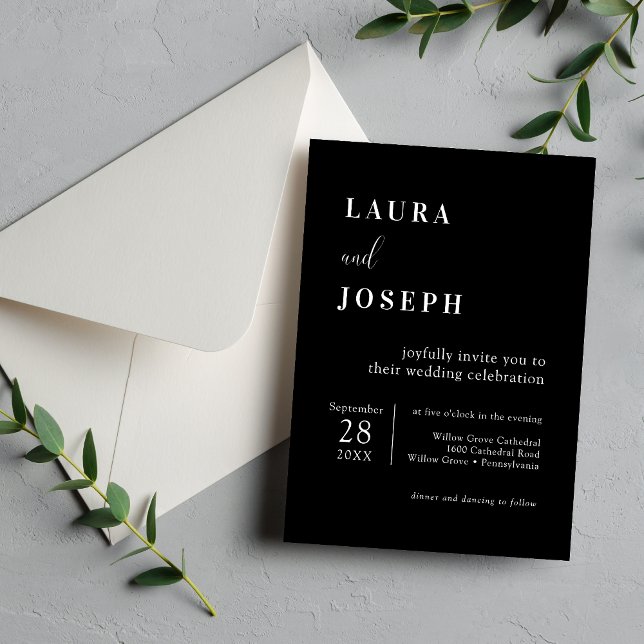 Personalisierte Minimalistische Hochzeit Einladung (Von Creator hochgeladen)