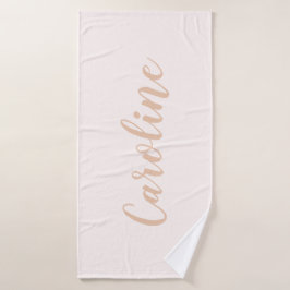 Personalisierte Minimalistische Kalligrafie Name B Badhandtuch Set