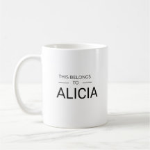 Personalisierte Minimalistische moderne Tasse