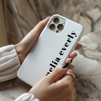 Personalisierte Minimalistische monochrome Case-Ma iPhone 15 Pro Hülle