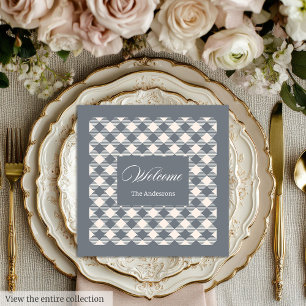 Personalisierte Minimalistische Napkins Light Grau Serviette