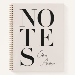 Personalisierte Minimalistische Notizen Benutzerde Notizbuch