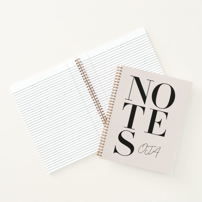 Personalisierte Minimalistische Notizen Benutzerde Notizbuch (Innenseite)